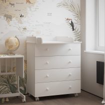 Белый детский комод с пеленальным столиком