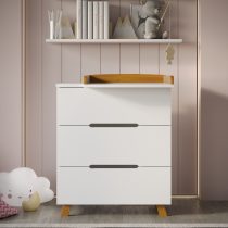 комод с пеленальным столиком белый бук