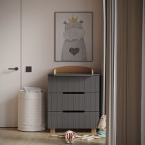 пеленальный детский комод в цвете графит