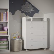 комод пеленальный tesoro maximus с органайзером белый