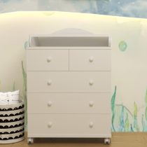 белый комод 5 ящиков откидной столик