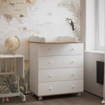 Белый дуб детский комод с пеленальным столиком