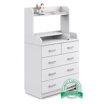 комод пеленальный СИРИУС-2 полка 805 ЛДСП белый