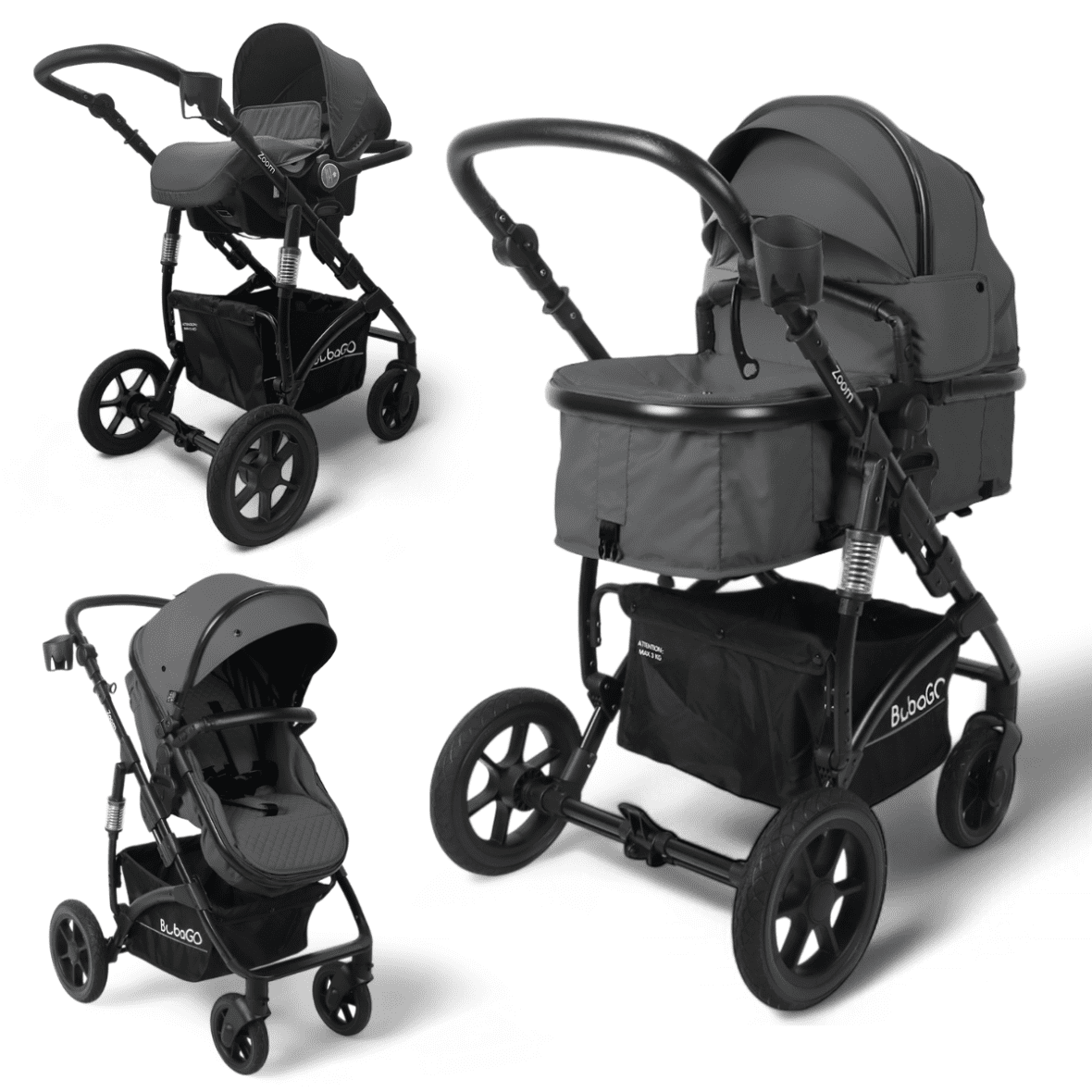 Коляска трансформер BubaGO Zoom 3в1