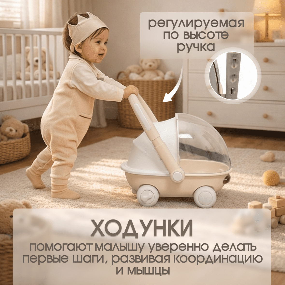 Детская каталка-ходунки BubaGO Tuko