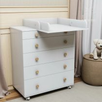 Пеленальный комод с органайзером Tesoro Neo 5 ящиков белый