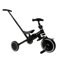 Велосипед-трансформер BubaGO Flint с ручкой (черный)