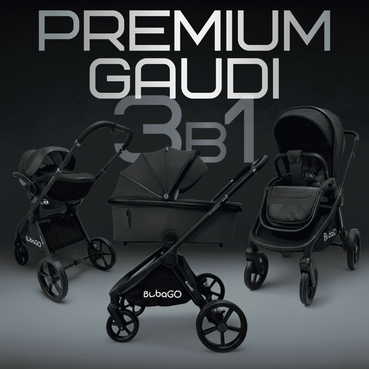 Модульная коляска BubaGO Gaudi 3в1