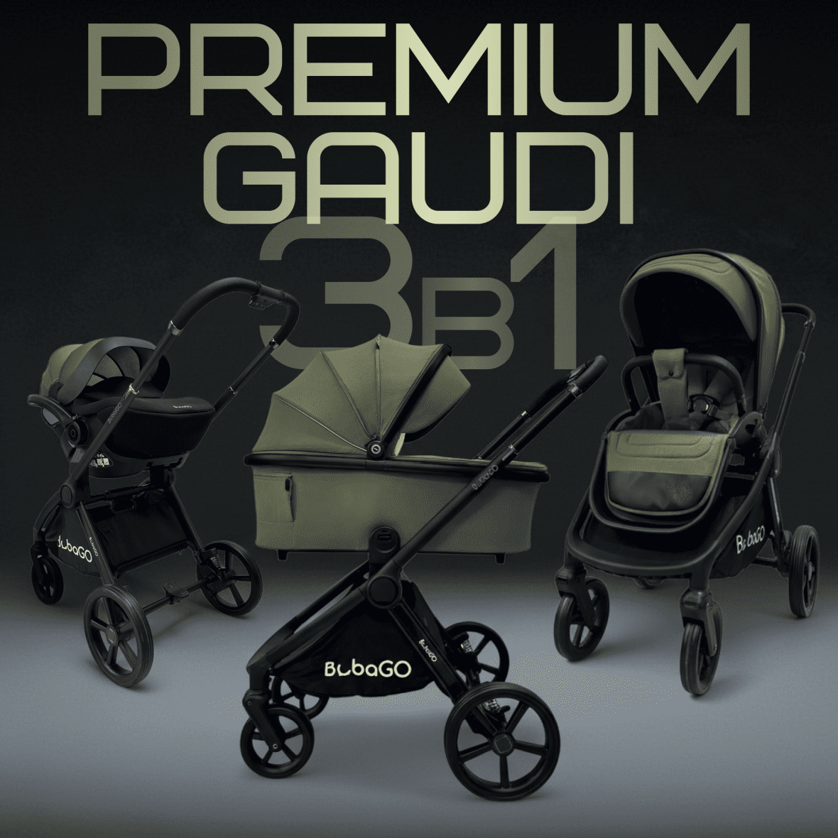 Модульная коляска BubaGO Gaudi 3в1
