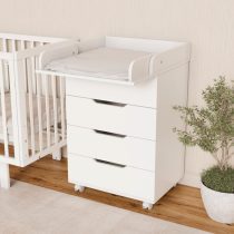 Пеленальный комод с откидным столиком Tesoro Evo 600-4 (белый)