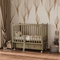 Детская кроватка Tesoro Mara (маятник-колесо-ящик) кашемир 4