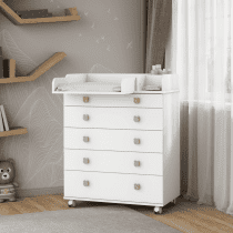 Пеленальный комод Tesoro Orso White декоративные ручки